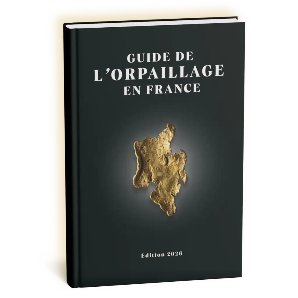 Couverture guide orpaillage France 2026 Couverture du guide de l'orpaillage en France 2026, édité par Lo Belug